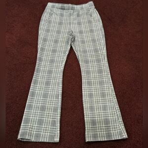 HAVE Plaid Flare Fitted Pants
